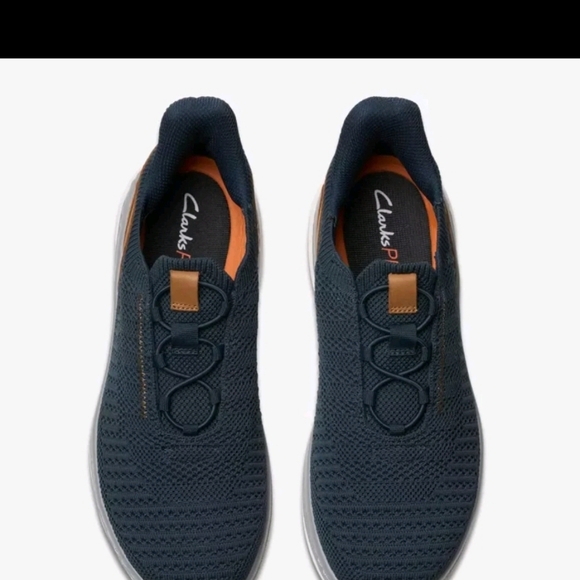 Clarks Originals Men's ClarksPro Lo Navy Marine Knit Shoes - Picture 5 of 7